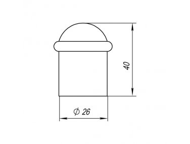Фото дверного упора модель DS PF-40 от PUNTO