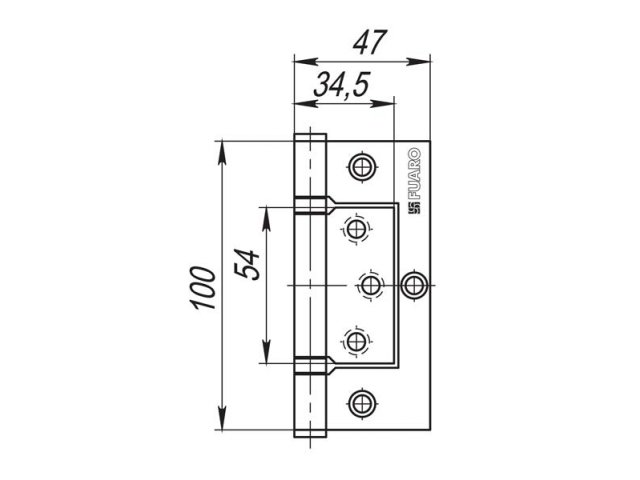 Купить дверную петлю СЕРИЯ 300-2BB 100 в Минске