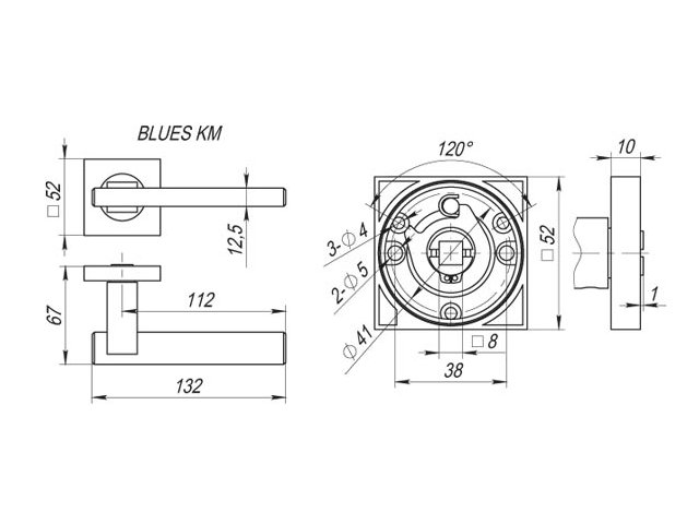 Фото дверной ручки модель BLUES от FUARO