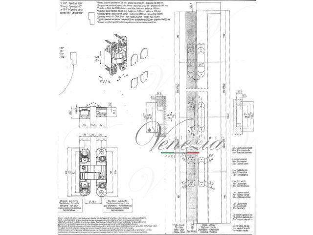 Купить дверную петлю VENEZIA P101 в Минске