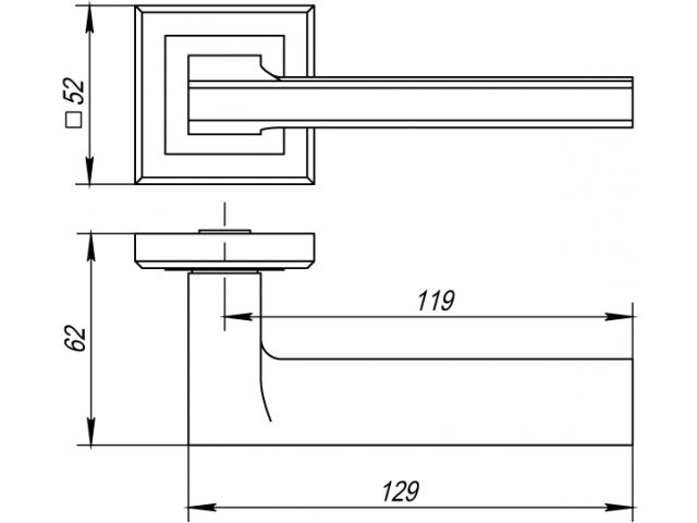 Фото дверной ручки модель NAVY от PUNTO