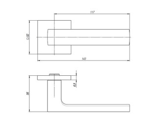 Фото дверной ручки модель SKY USS от Серия URBAN Slim