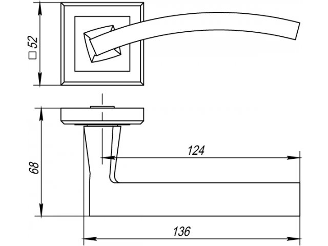Фото дверной ручки модель NAVY от PUNTO