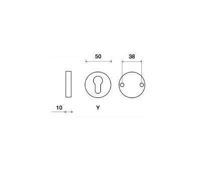 Фото дверной накладки модель НАКЛАДКА CYL 50