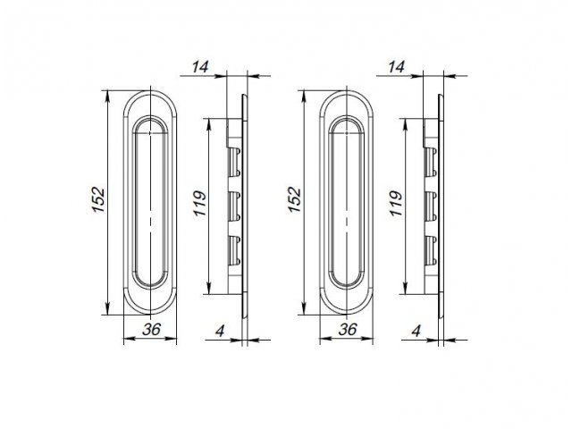 Фото дверной ручки модель SL-010 от PUNTO