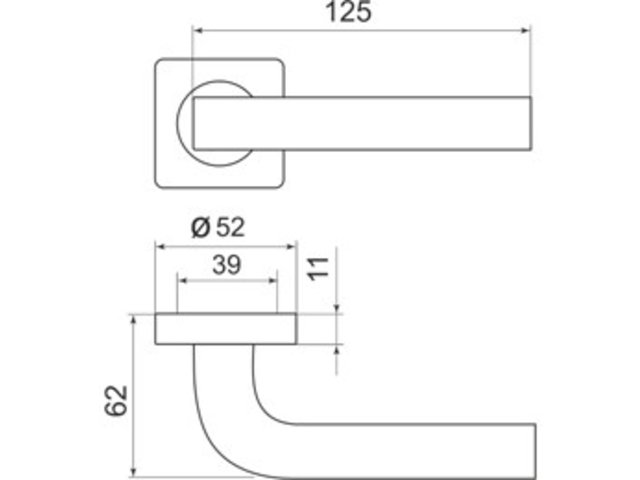 Фото дверной ручки модель KEA SQ от Серия SQ
