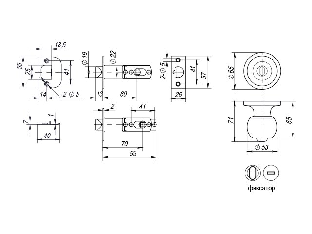 Фото дверной ручки модель 6072 ФИКС. от PUNTO