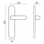 Фото дверной ручки модель 132/158 от Fadex Melodia