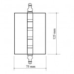 Купить дверную петлю CROWN 125*75*3мм в Минске