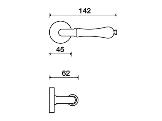 Фото дверной ручки модель MIMOZA от FRASCIO
