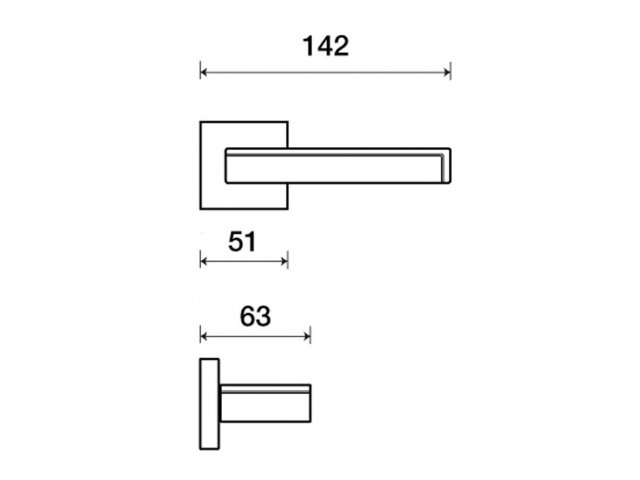 Фото дверной ручки модель PINAX Q от FRASCIO