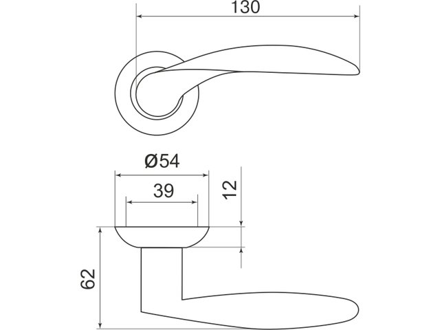 Фото дверной ручки модель DIONA от ARMADILLO