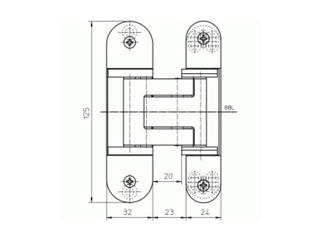Купить дверную петлю TECTUS TE 311 3D FVZ40 ДО 60 КГ в Минске
