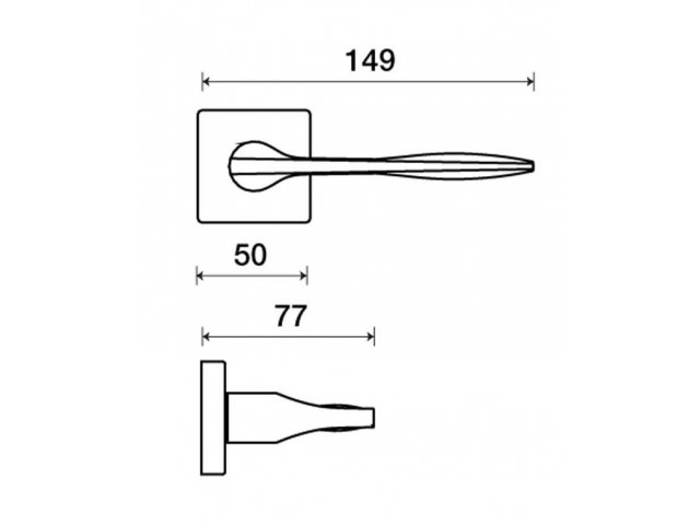 Фото дверной ручки модель STRAIGHT Q от FRASCIO