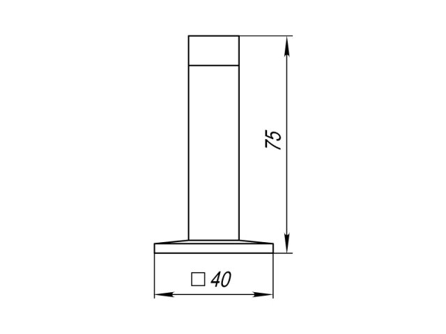 Фото дверного упора модель DS PW-75 от PUNTO