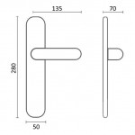 Фото дверной ручки модель 290/458 от Fadex Melodia