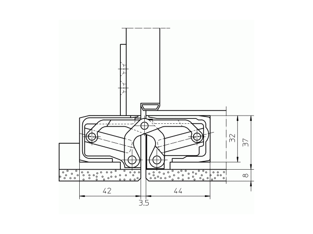 Купить дверную петлю TECTUS TE 540 3D A8 ДО 100 КГ в Минске