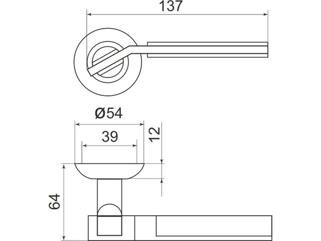 Фото дверной ручки модель COSMO от ARMADILLO