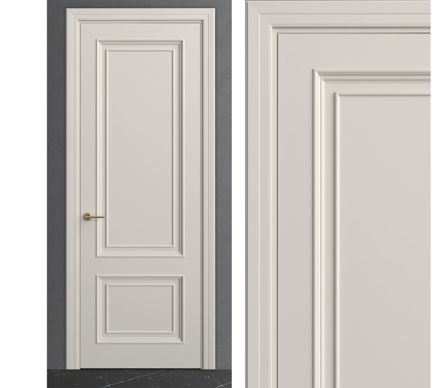 Межкомнатная дверь из серии Вернисаж (Шпон и Эмаль) модель Л40 Белый