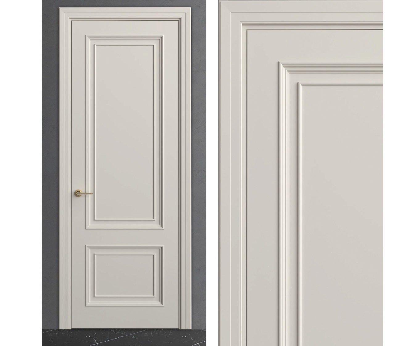 Межкомнатная дверь из серии Вернисаж (Шпон и Эмаль) модель Л40 Белый