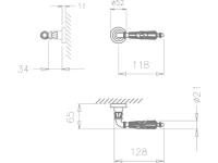 Фото дверной ручки модель 2288 R от TUPAI