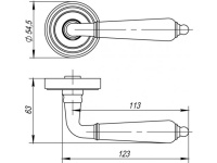 Фото дверной ручки модель LIBRETTO от PUNTO