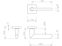 Фото дверной ручки модель 3098 Q от TUPAI