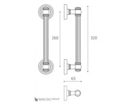 Фото дверной ручки модель IMPERO 320 MM от VENEZIA