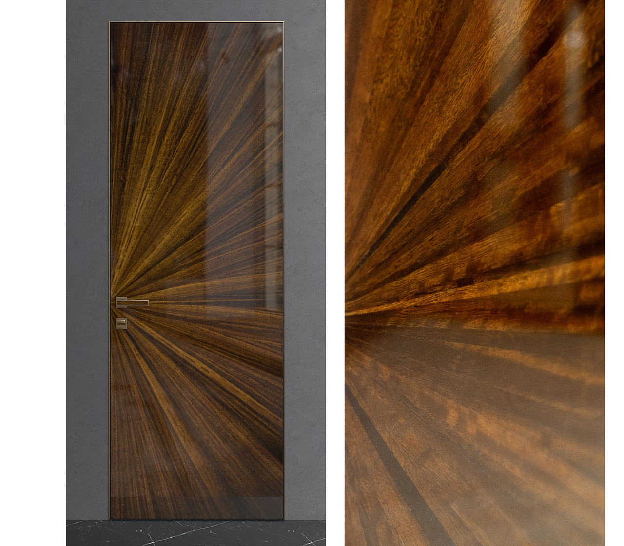 Межкомнатная дверь из серии Глянец модель ГЛ35-02 Сукупира, глянец