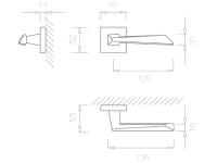 Фото дверной ручки модель 2731 Q от TUPAI