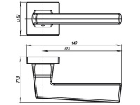 Фото дверной ручки модель GROOVE USQ от Серия URBAN