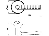 Фото дверной ручки модель 6026 БЕЗ ФИКС. от PUNTO
