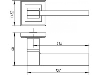 Фото дверной ручки модель TECH от PUNTO