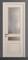 Межкомнатная дверь из серии Камея (Эмаль) модель ЛЧ53-С2 Ral 7035, Ral 9010, Белый