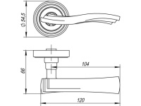 Фото дверной ручки модель VENTO от PUNTO