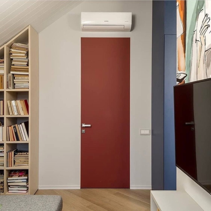 Скрытые двери с матовой эмалью