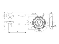 Фото дверной ручки модель LINDA от FUARO