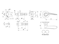 Фото дверной ручки модель 6020 БЕЗ ФИКС. от PUNTO