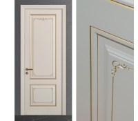 Межкомнатная дверь из серии Камея (Эмаль) модель ЛЧ13 Ral 7035, Ral 9010, Белый