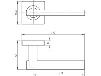Фото дверной ручки модель ORBIS SQ004-21 от Серия SQ