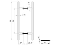 Фото дверной ручки модель PH-22-25/300-INOX от FUARO