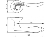 Фото дверной ручки модель ARFA от PUNTO