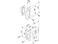 Фото дверной защёлки модель F12 от FUARO