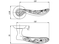 Фото дверной ручки модель FLOR от PUNTO