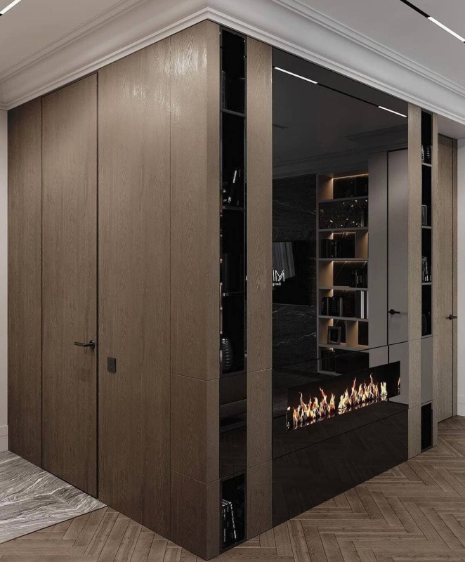 Шпонированные скрытые двери