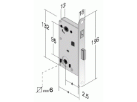 Фото дверной защёлки модель WC 18X196 MM от BONAITI