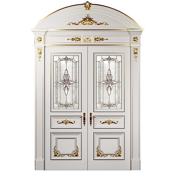 Двупольный дверной блок 301 (отделка эмаль, патина)