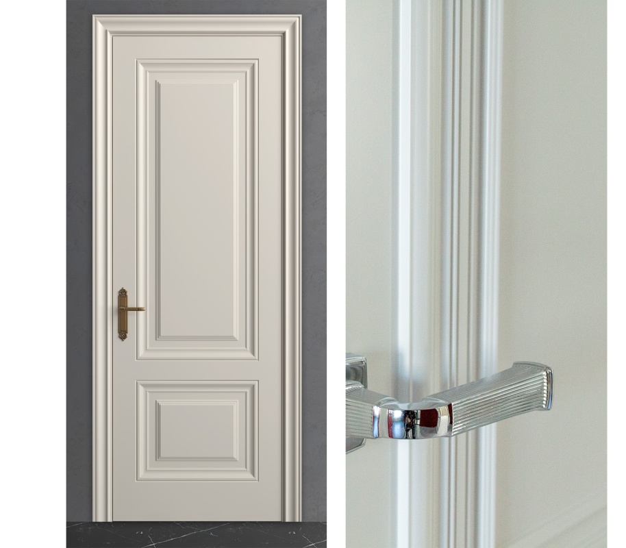 Межкомнатная дверь из REMIX (Эмаль) модель RM012 Ral 9010, Белый, Ral 7035