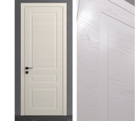 Межкомнатная дверь из серии Комфорт (Шпон и Эмаль) модель ЛШ73 Ясень с открытой структурой, Ясень со скрытой структурой