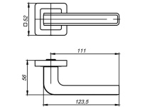 Фото дверной ручки модель NOVA от PUNTO